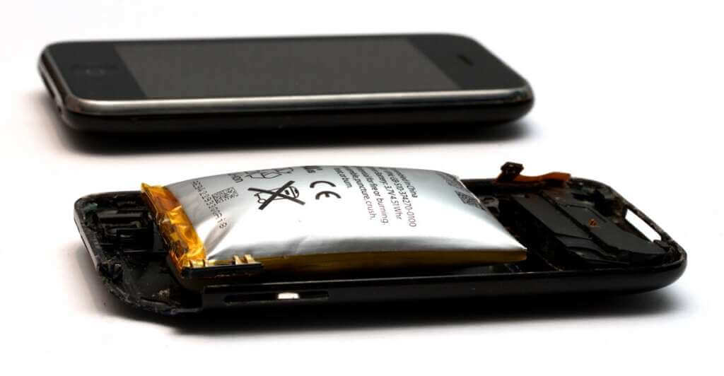 Expanded Lithium Ion Polymer Battery From An Apple Iphone 3G