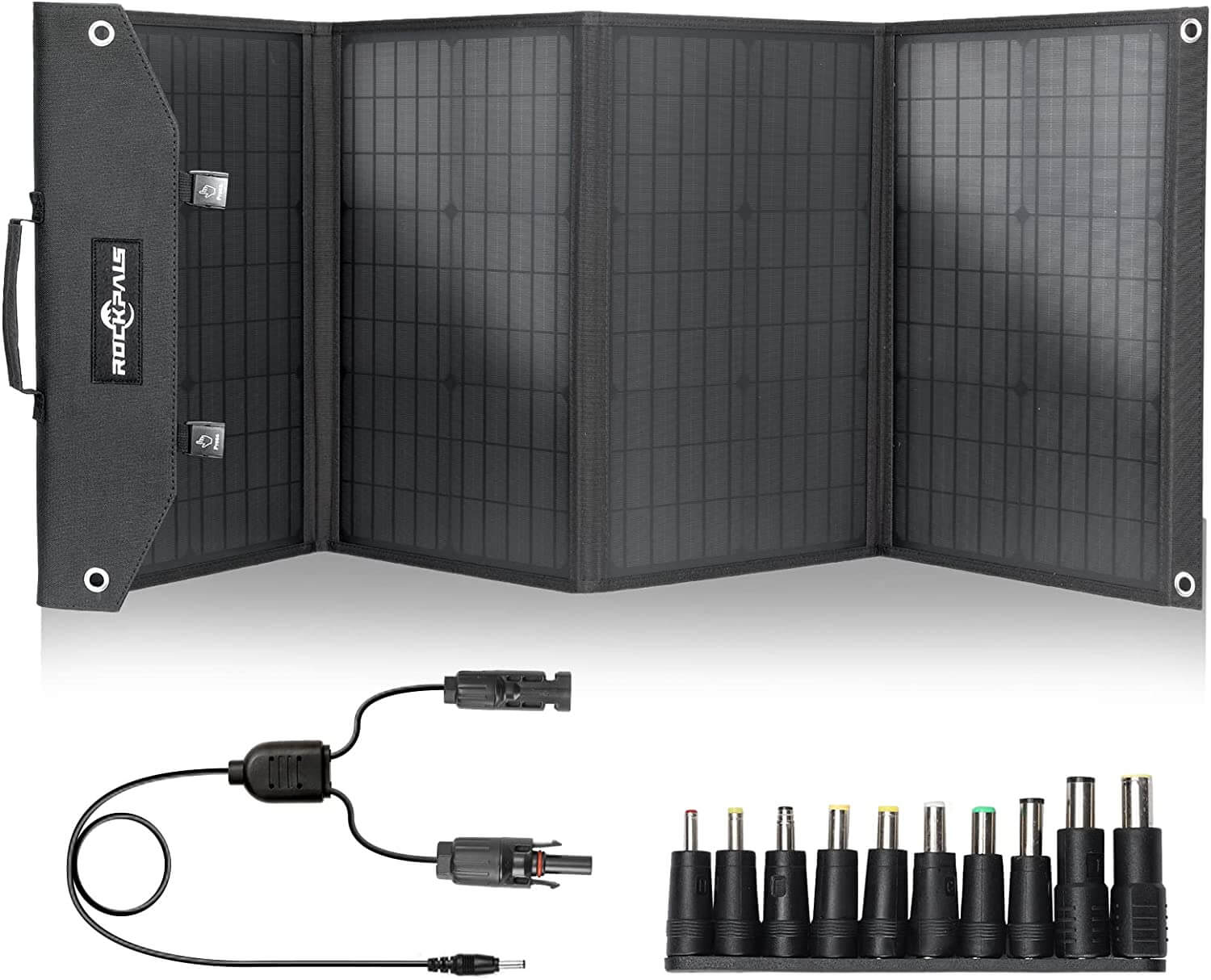 Rockpals Sp003 100W Portable Solar Panel For Solar Generator