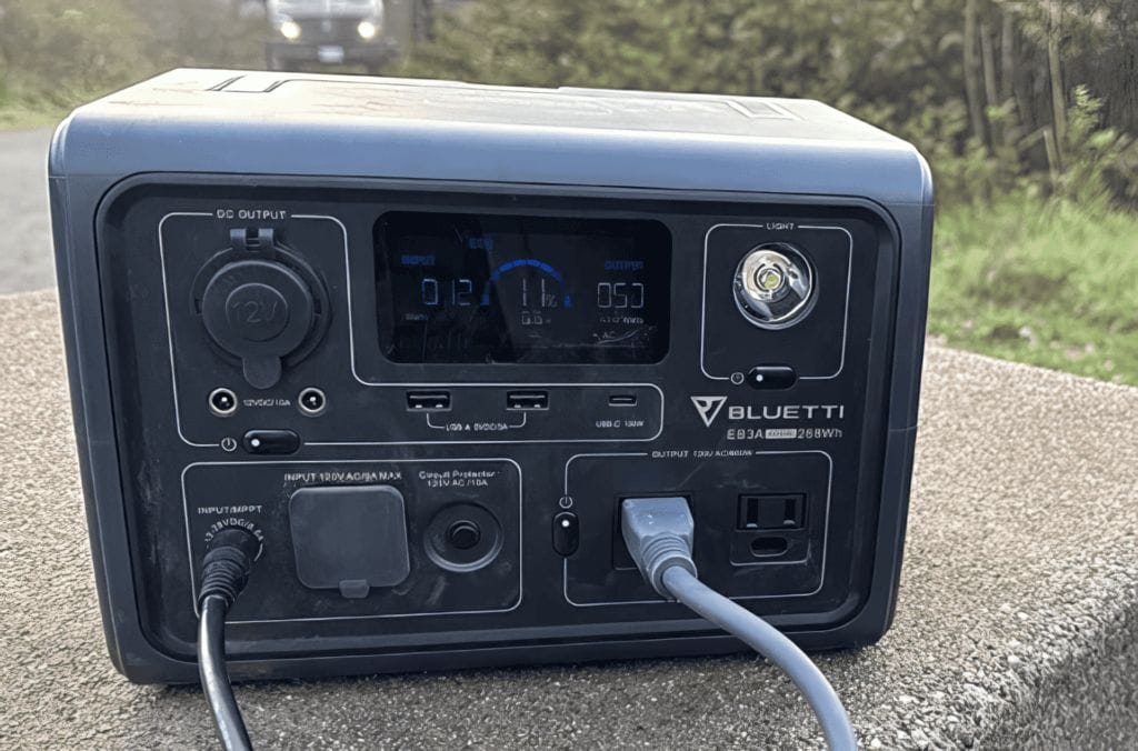 BLUETTI EB3A Portable Power Station On Table BLUETTI EB3A Portable Power Station On Table