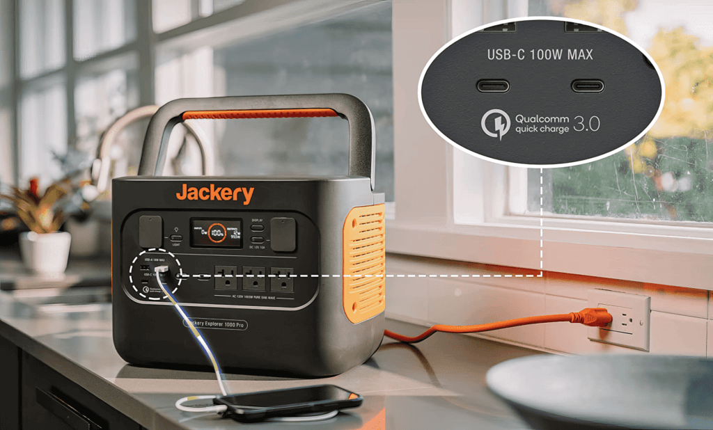 Jackery Explorer 1000 Pro Charging