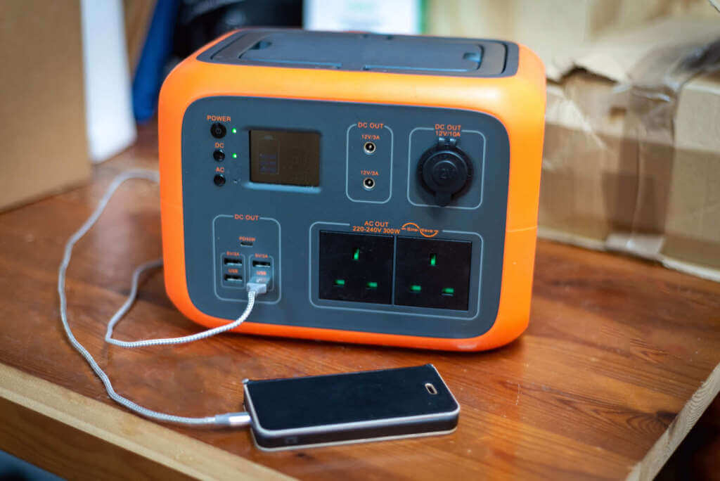 Portable Power Station Charging Phone